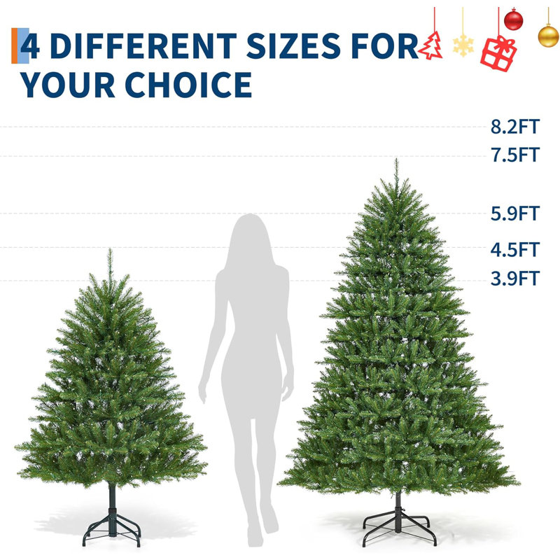Lighted Artificial Christmas Tree, 1.8' H