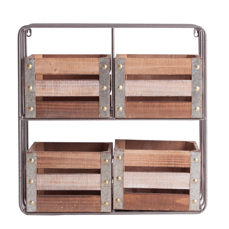 Hackney 53.5cm H x 53.5cm W Stainless Steel Cube Bookcase