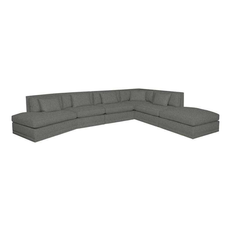 Steadman By Michael Weiss Upholstered Sectional Reversible, Ian Pewter, Yes