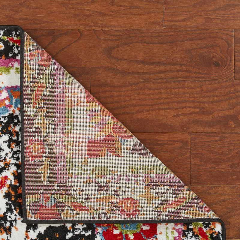 Einike Synthetic Floral Indoor Rug, Runner 2'3" x 7'