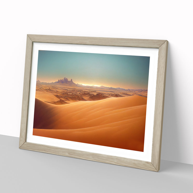 The Gorgeous Desert - Framed Print, 46cm H x 64cm W, Oak