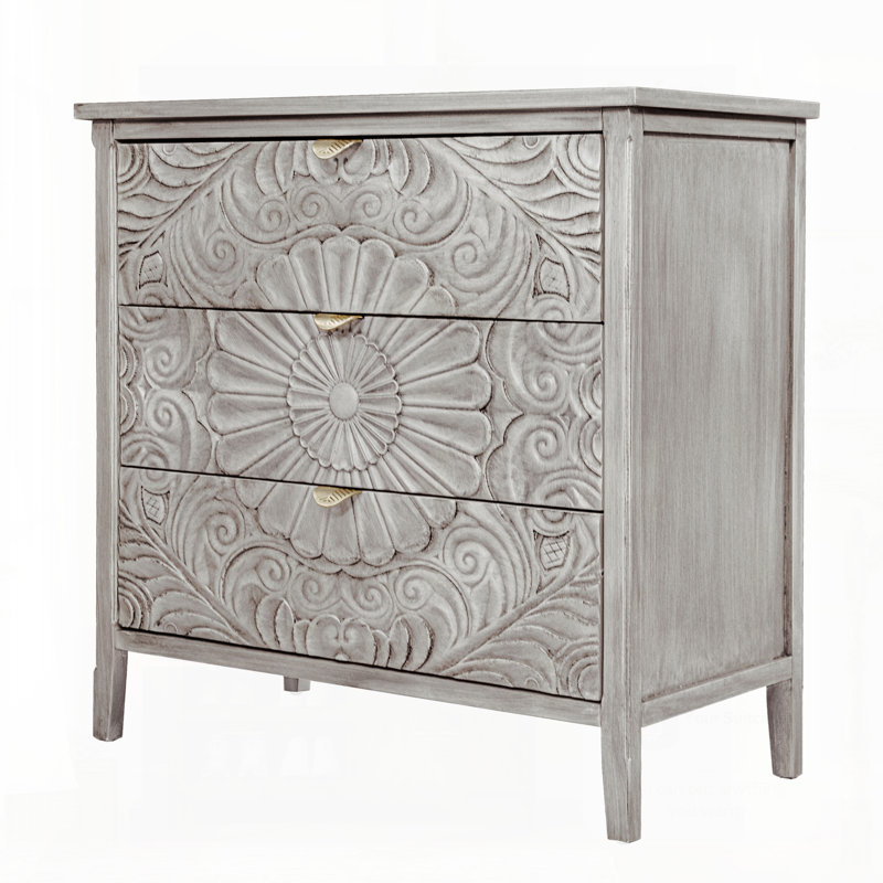 Armoire simple à 3 tiroirs, style américain, solution de rangement polyvalente pour la chambre à coucher, le salon et les espaces d'étude.