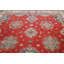 Tapis rouge / beige en laine noué à la main de conception unique 10 pi x 13 pi 7 po