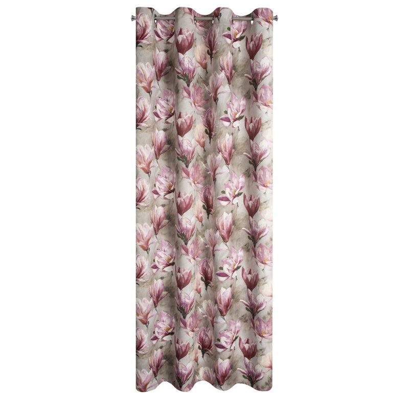Lari Room Darkening Curtain Single Panel, Pink