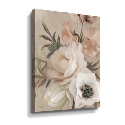 «Blush Peony Bouquet», reproduction sur toile tendue
