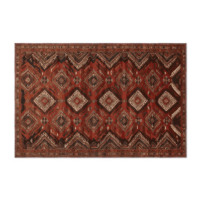 Tapis d'intérieur et d'extérieur brun Persian