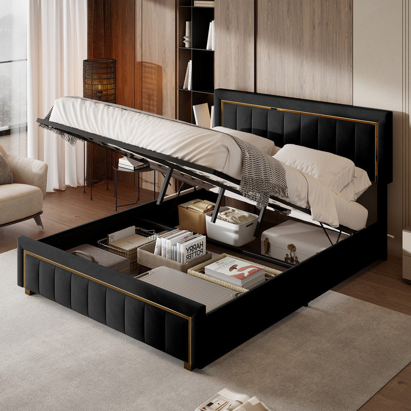 Bed, European Double (140 x 200 cm), Black