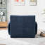 Chaise d'appoint moderne en chenille, salon bleu marine confortable pour la maison