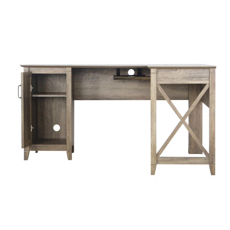 Coble L-Shaped Writing Desk, Rustic Oak