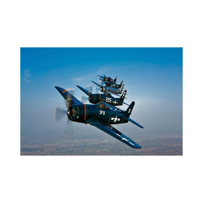 Five Grumman F8F Bearcats In Formation by Scott Germain - Wrapped Canvas Gallery-Wrapped Canvas Giclée
