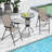 Patio Folding Bar Stool Set Of 2 With Metal Frame And Footrest-782215229