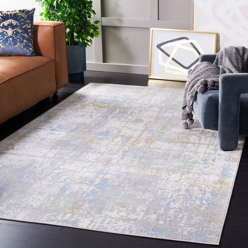 Bayside Performance Machine Washable Abstract Rug, Rectangle 4' x 6'