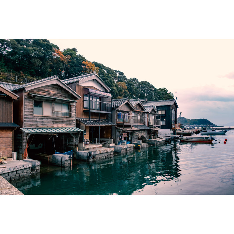 Funaya Houses - Wrapped Canvas Print, 20cm H x 30cm W