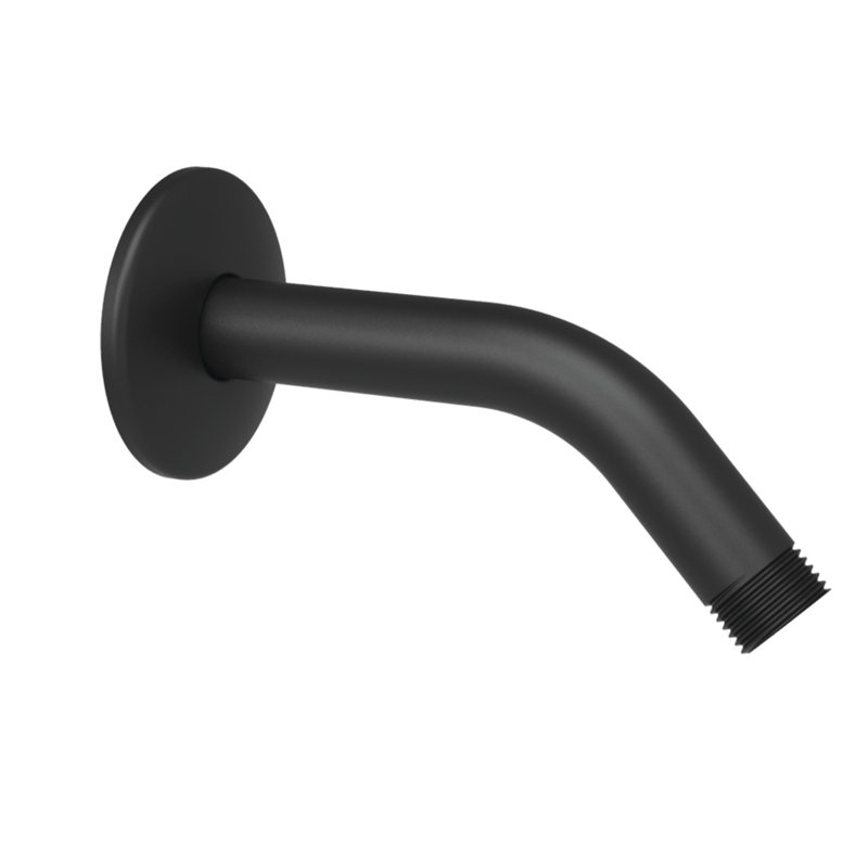 Kingston Brass Shower Scape 6-Inch Shower Arm with Round Flange, Matte Black