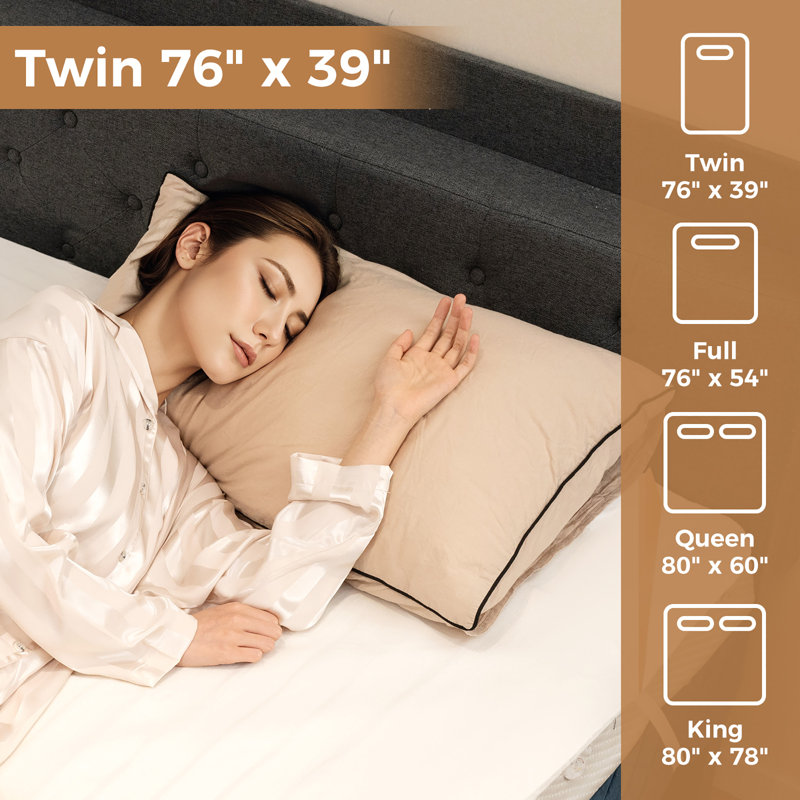Juniata Blanket Electric Heated Mattress Pad, Twin 