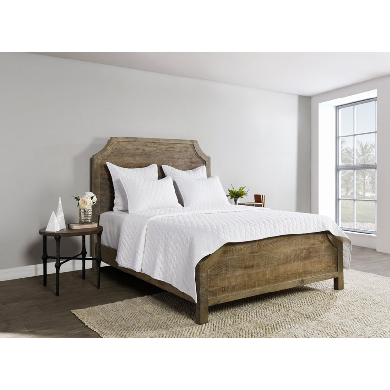 White Textured Cotton Queen Quilt