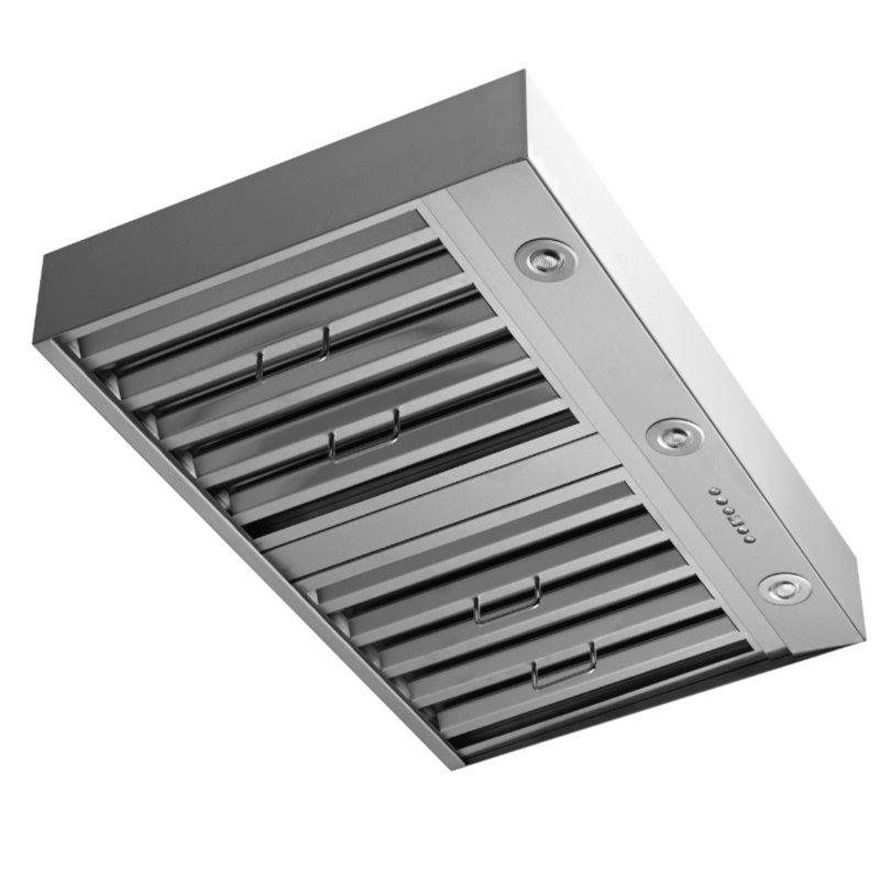 Hotte encastrée Vortex PROLINE de 28 pouces (pour hottes de 30 pouces), 600 pi³ / min, ventilateur simple, installation facile, éclairage à DEL scellé, hottes de cuisine, PLGL VORTEX 28.18.600