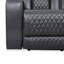 Causeuse inclinable électrique en cuir Hunter - noir-1133132792