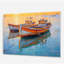 Deux bateaux dans le port III - art mural acrylique port côtier-490333801