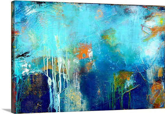 «Gnadenhutten House of Blues» par Erin Ashley, reproduction d'art sur toile, H 16 po x l 24 po x P 1,25 po