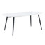 Utilisant un mécanisme télescopique intelligent, ce plateau de table en panneau de fibres à densité moyenne blanc est jumelé à des pieds en métal noir, ce qui donne une surface lisse et délicate. Sa conception unique crée une douceur.
