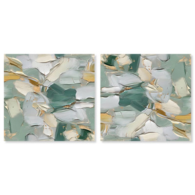 Ensemble de planchers de forêt, "Modern Abstract Canvas" par Art Remedy