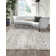 Abrienne Soft Shiny Modern Grey/White Rug