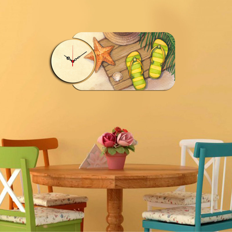 Chic Decorative Wall Clock Set (2 Pieces), Modern Design, 26.8 x 12.6 inches | 100% MDF Construction, Thickness: 0.1 inches | Perfect for Living Room, Office, or Bedroom Decor, Stylish and Functional Timepieces