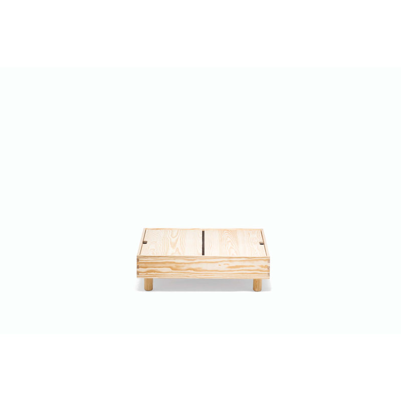 Crate Series Solid Wood Coffee Table, 14" H x 46" L x 30" W