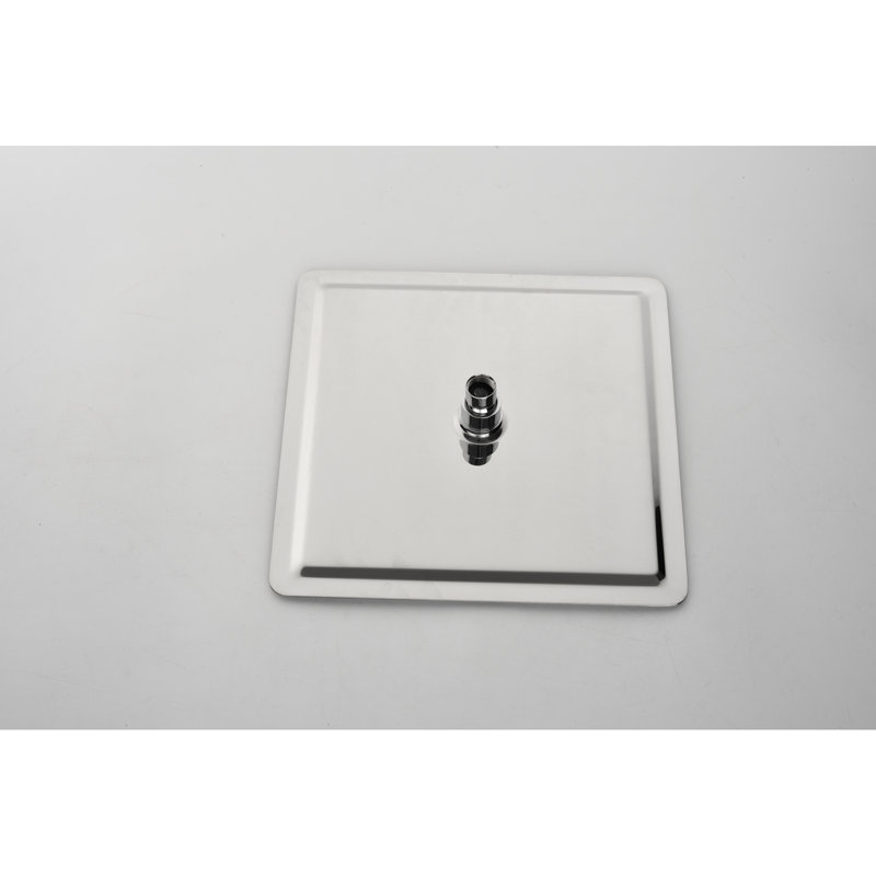 White Brass Bathroom Shower - Luxury Rainfall Head With Easy Nozzle Faucet Wall Mounted Rain In Self