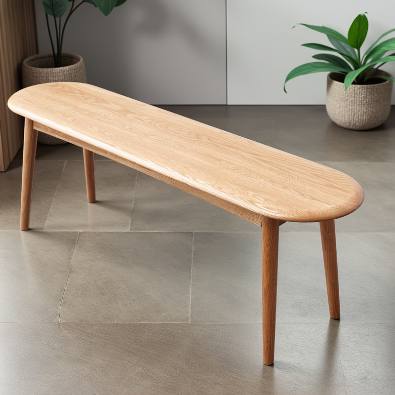 Solid Wood Dining Bench-seat For 2-3 People, Living Room/dining Room, Oak