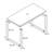 47 Inch Computer Desk, Home & Office PC Laptop Study Writing Table Workstation With Leg Bars, Modern Simple Industrial Style, Rustic Brown
