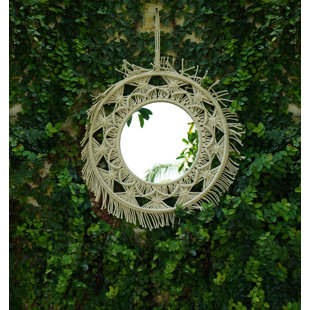 Jute Flat Wall Mirror