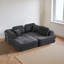 Canapé modulaire polyvalent avec méridienne, canapé modulaire à assise profonde pour le salon, aucun assemblage requis, confort en mousse viscoélastique chenille-710898085