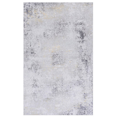 Tapis gris 9 x 12 - lavable, antidérapant, à poils courts, pour chambre à coucher, salon, cuisine, bureau (teinture grise 9 pi x 12 pi, bureau, couloir