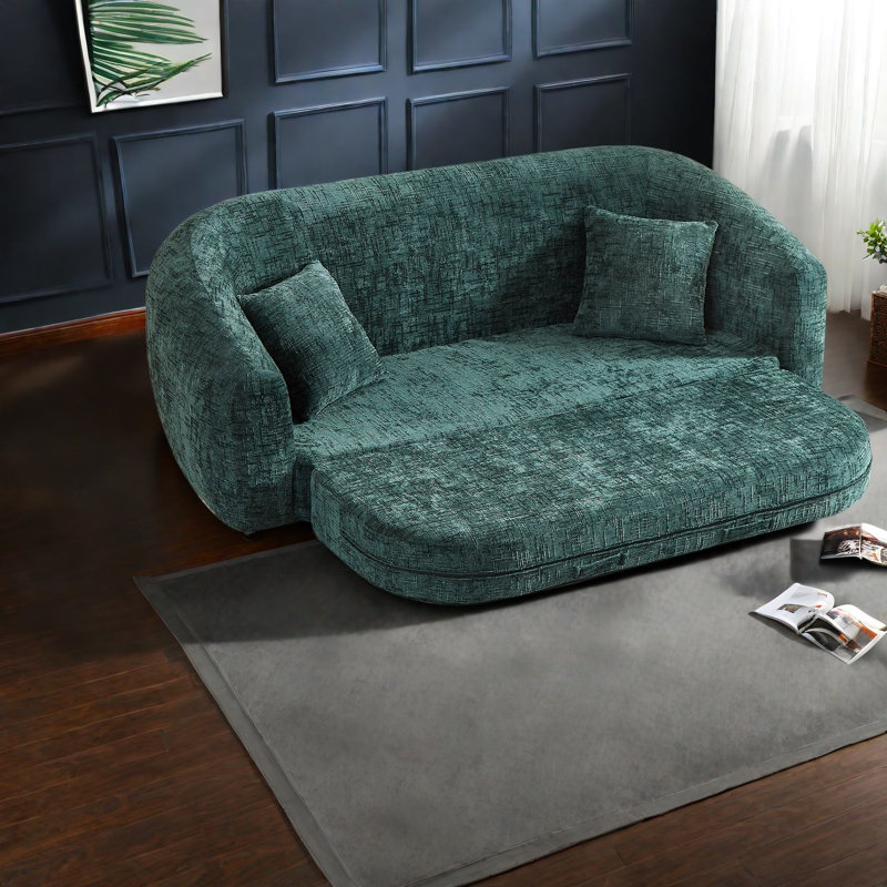 Compression 2 In 1 Convertible Sofas, Chenille Modern Home Sleeper