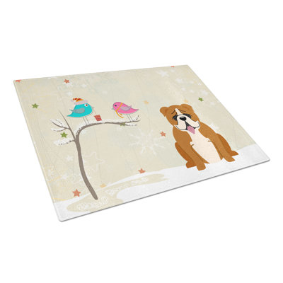 Planche à découper en verre trésors de caroline française bouledogue Christmas Presents