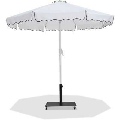 Amalfi Fabric With Piping / Aluminum Patio Umbrella With Base Sets