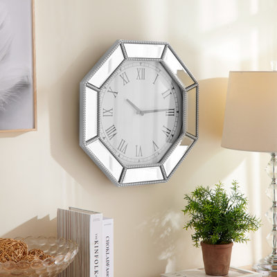 Mirrored Adaline with beaded octagonal glass trim