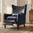 Alexis Transitional Faux Leather Manual Recliner with Wingback Design-1853707005