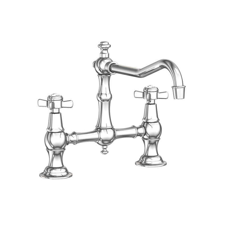 Fairfield Kitchen Bridge Faucet, Polished Chrome