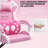 Cute Gaming Chair with Cat Paw Lumbar Cushion and Cat Ears, Ergonomic Computer Chair,Reclining PC Game Chair for Girl-880716779