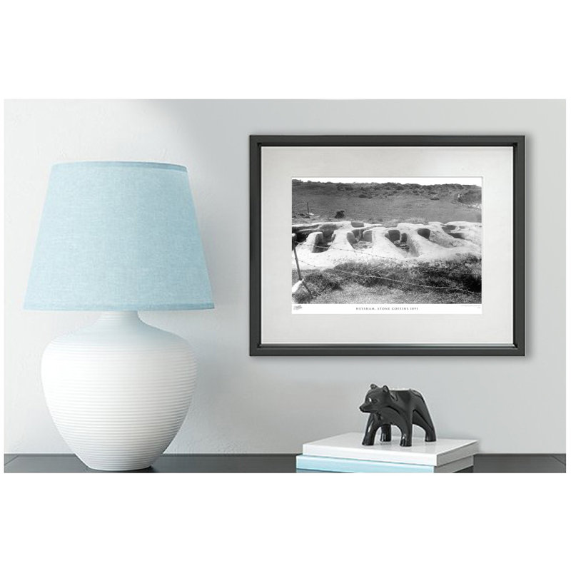 Heysham, Stone Coffins 1891 - Single Picture Frame Print, 40cm H x 50cm W x 2.3cm D