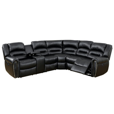 Gurseerit Vegan Leather Reclining Sectional