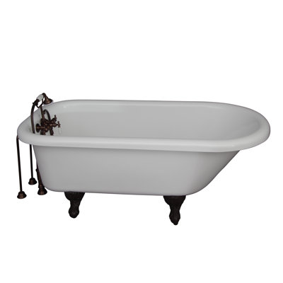 67'' x 29.5'' Soaking Acrylic Bathtub with Faucet