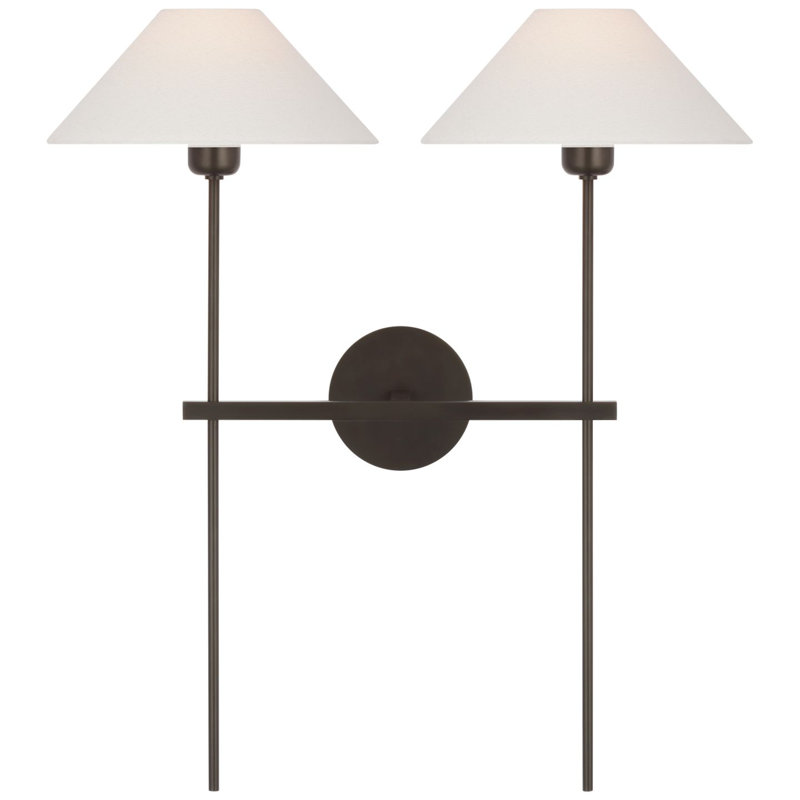 Hackney 2 - Light Candle Wall Light, Bronze