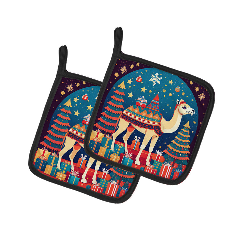 Paire de porte-casseroles Camel Christmas