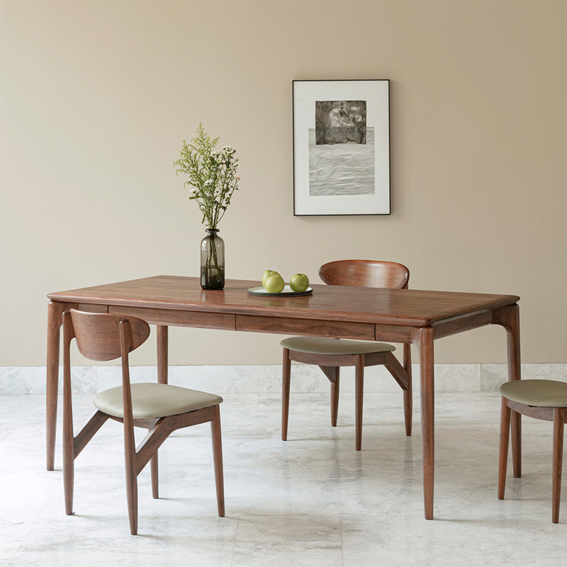 Rectangular 33.46'' W Dining Table, L 33,46 po x L 55,12 po