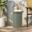 Table d'appoint de patio ronde en ciment