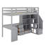 Lit mezzanine simple avec bureau et tiroirs-1006446837